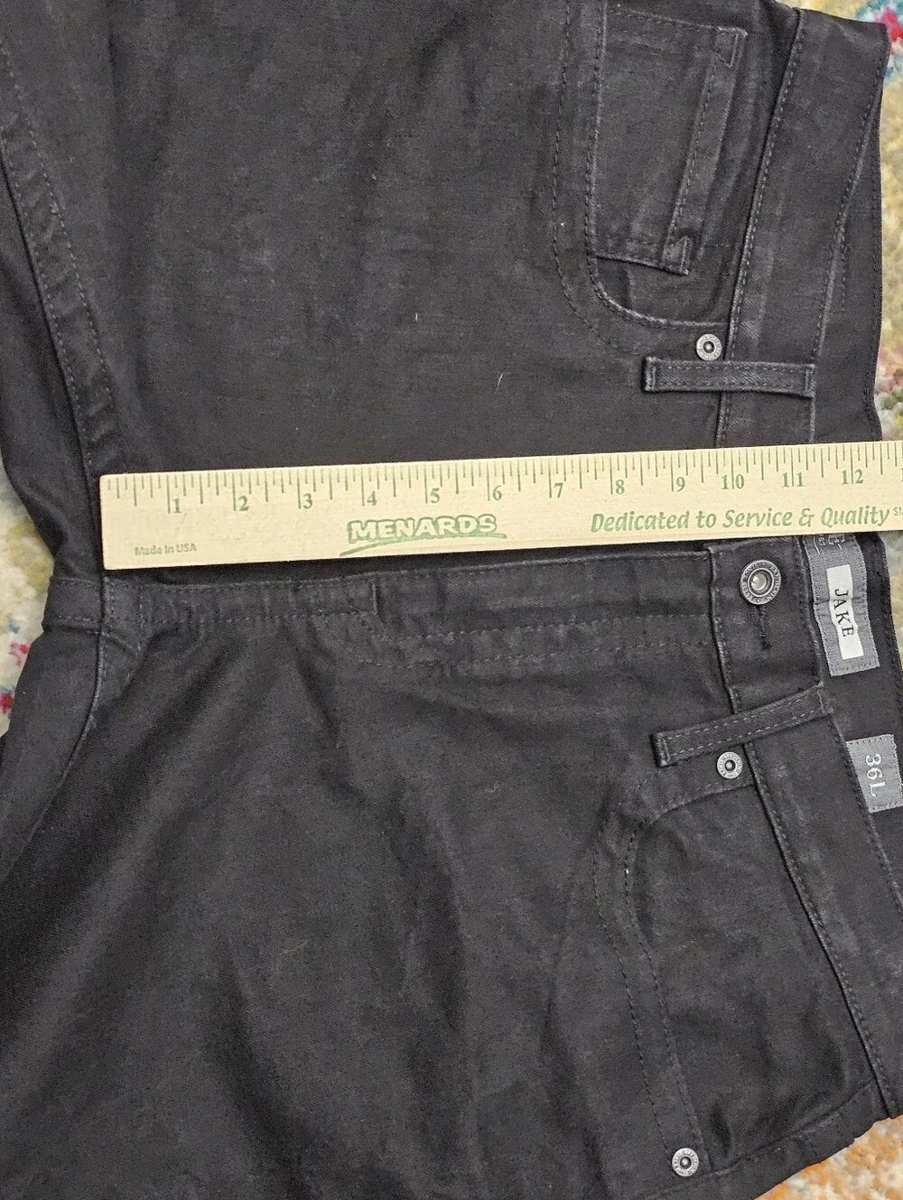 BKE Buckle Jake Men's Bootleg Denim Jeans Size 36L Measures 36 x 34 Black